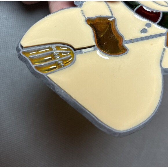 Lot 4 Suncatchers Vintage Halloween/Christmas Metal Stained Glass Retro - Picture 10 of 10